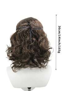Voluminous Wavy Brown Costume Wig, Mid‑Length Hairpiece For Female Medieval Heroine Role‑Play,Halloween Cosplay - View 7