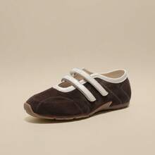 2026 New Belle Cheese Candy Thin Sole German Training Sports Ballet Mary Jane Racing Shoes - Brown - View 5