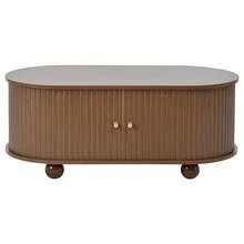 With Storage Coffee Table Brown Made Of Wood For Living Room And Lounge - 核桃 - 查看 7