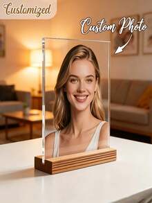 Custom 2D Flat Bohemian Style Personalized Photo Frame, Suitable For 4-Person Group Photo - Custom Family Portrait Desktop Photo Frame, Heart-Shaped Design, Suitable For Home Decor, Office - Anniversary, Wedding, Holiday Gift - Photo Frame Decoration - Multicolor - View 4