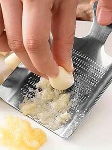 1pc Stainless Steel Garlic Press, Ginger Press, Kitchen Tool - Multicolor - View 2