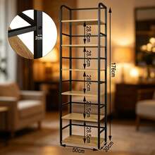 Chic Storage Regal,Pflanzen Display Regal,Bücherregal Mit 6-Layer Regal,Display Regal - 黑色 - 查看 6