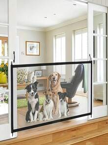 All-In-One No-Drill Adjustable Pet Gate, Portable For Indoor And Outdoor Use. Easy-To-Install Safety Barrier For Cats And Dogs, Suitable For Doorways, Hallways, And Balconies - Multicolor - View 5