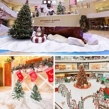 1 Pack Large Snow Blanket Roll For Christmas Decor | Artificial Fake Snow, Snow Blanket For Christmas Village, White Winter Mat Decor, For Xmas Store Display Photo Prop Decor - White - View 6