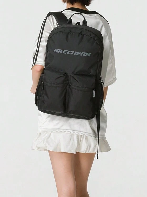 Skechers Unisex Lightweight Outdoor Backpack, 2026 Autumn New Style For Commuting And Travel, L325U089-0018 - Black - View 1
