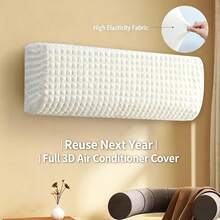 1pc Elastic Air Conditioner Dust Cover, Stretchable Full Coverage Wall-Mounted AC Protector With Elastic Opening, Universal Washable Dust Cover For Split Indoor Unit, Home Bedroom Office - Multicolor - View 6