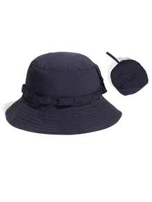 Unisex Quick-Dry Waterproof Pocket Bucket Hat, Windproof, Sun Protection, UV Protection, 3D Design, Foldable, Fashionable, Versatile, Elegant, Soft & Comfortable, Breathable, Multi-Functional, Flattering, Face-Slimming, Suitable For Beach, Outdoor, Hiking, Cycling - Multicolor - View 8