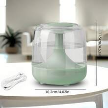 Humidifier With Stable Base, Low Noise And Quiet Operation For Uninterrupted Sleep, Large Mist Output For Air Purification And Dry Air Humidification, 2-In-1 Essential Oil Diffuser And Humidifier, Suitable For Living Room, Office And Air-Conditioned Rooms - 1PC - View 3