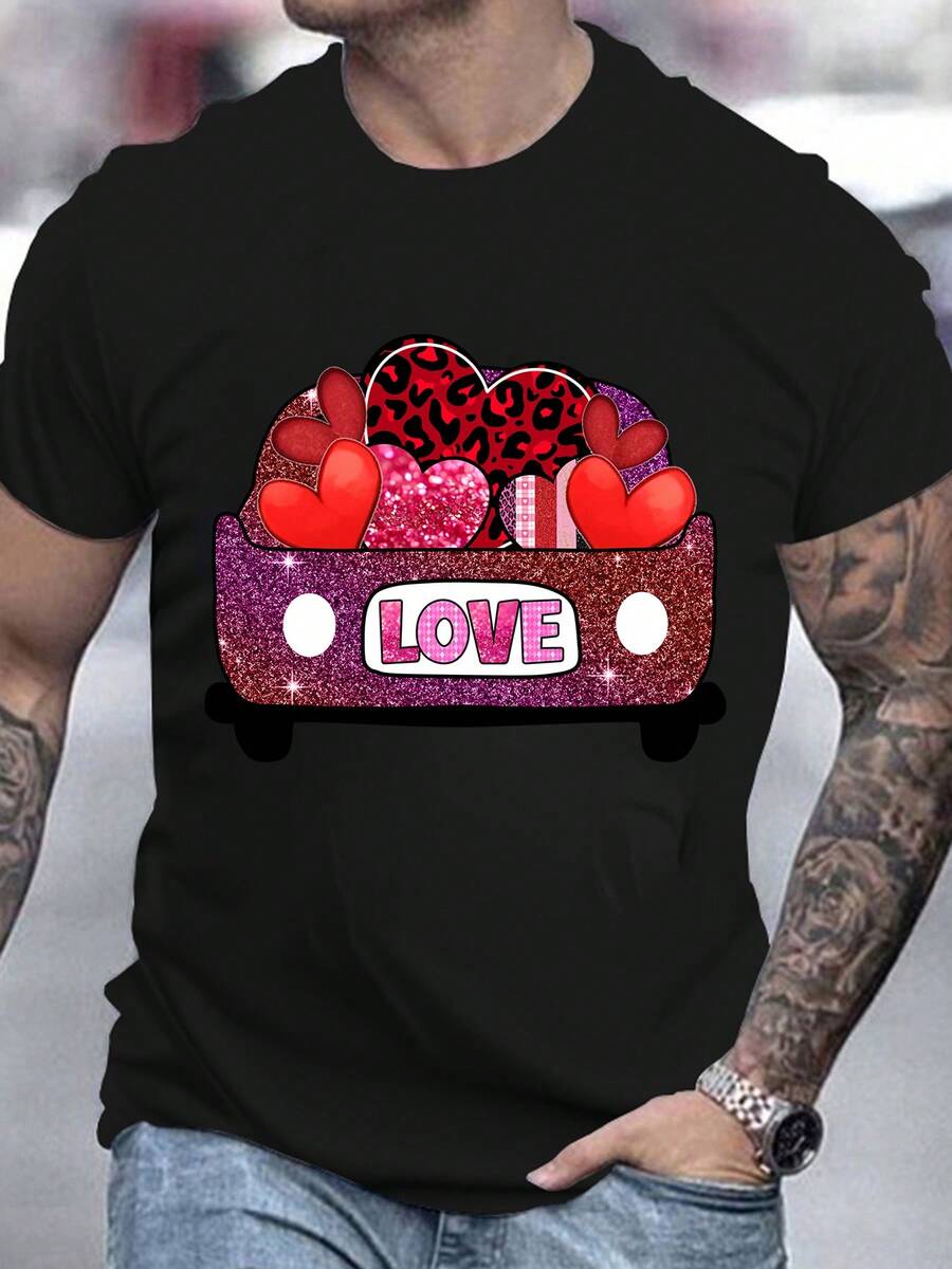 Men T-Shirts - 黑色 - 查看 1