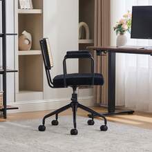 Dining Chair Black Made Of Chenille For Dining Room And Kitchen - Black - View 7