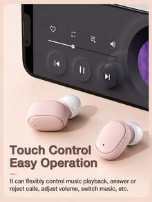 [Upgraded Version]GENAI Mini Wireless In-Ear Earphones, Lightweight And Portable, Built-In Microphone, Waterproof And Dustproof, Immersive High-Quality Sound, Long-Distance Connection, Equipped With Charging Case - Pink - View 8