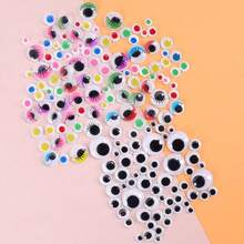 60-750pcs 4mm-18mm Googly Eyes Sticker Self Adhesive Set For Scrapbooking And Crafts, Mixed Sizes And Colors Plastic Sticker Eyes For Photography Scenes And Still Life Styling, Professional Design, Props, Art Projects And Creative Decorations - A - View 2