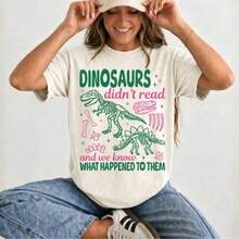 Summer Clothes Summer Tops (220 Cotton T-Shirt Double-Sided Printing) White 1pc Flame & Star Graphic T-Shirt, Y2K, Streetwear, Digital Print T - Shirt - 杏色 - 查看 7