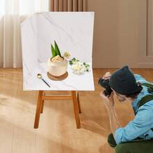 3PCS Fotokulissen Bretter,Fotokulissen Marmor und weißer Hintergrund,Produktfotografie Hintergrundplatte,Weiß PVC Board,für Fotoshooting Studio,Food Fotografie - 3 Stk. - Übersicht 3