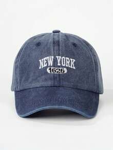 1件中性刺繡 NEW YORK 水洗棒球帽，可調節休閒戶外帽 - 棒球帽 - 查看 17