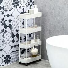 4-Tier Rolling Kitchen Cart, Storage Shelf With Wheels And Brakes, Versatile, White - 白色 - 查看 8