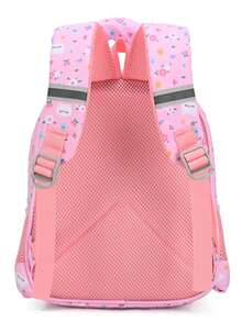 Nueva mochila estilo universitario ligera cómoda linda gato bolso de hombro estudiante mochila de campus simple versátil - Rosa Pálido - Ver 8