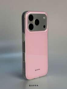 GIIPPA 1件淺粉色純色圖案設計手機殼，適用於Phone 17 Pro Max，兼容Phone 16 Pro Max、15 Pro Max、14 Pro Max，韓系高端時尚趣味手機殼，適合11/12/13/14/15/16 Pro Max Plus，男女皆宜的優雅設計，聖誕節、情人節、復活節、婚禮季和生日送給女友的完美禮物！ - 淺粉色 - 查看 2