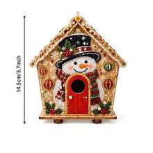 DIY 3D Christmas House Pearl Diamond Painting Kit, Multiple Holiday Rhinestone Puzzle Craft Set, Suitable For Adults And Beginners, Christmas Home Desktop Decor Handmade Materials, Creative Handicraft Christmas Gift - View 4