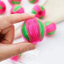 6pcs Random Color Washing Machine Lint Remover, Nylon Material, Can Clean Clothes, Capture Pet Hair, Washing Machine Dedicated Magic Lint Brush (1/3/6pcs Random Color) - A - View 5