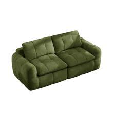 Sofa Green Made Of Chenille For Living Room And Lounge - 綠色雙座 - 查看 5