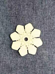 天然圓形編織托盤，便攜式手工珠寶編織板，DIY繩編手鍊製作工具，適合初學者 - 多色 - 查看 10