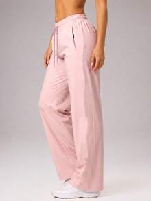 CZRLHYT Women's Pink Soft Shell Pants, Solid Color Straight Leg Outdoor Hiking Pants, Suitable For Outdoor Sports And Casual Wear, Spring/Autumn/Winter - Pink - View 4