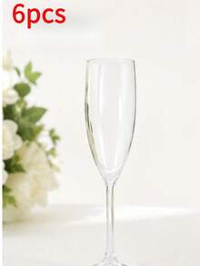 8pcs Luxury High-Foot Champagne Glasses, 180ml Large Capacity Transparent Wine Cups, Exquisite Bubble Drink Cups, Party Drink Containers, Festive Atmosphere Decorative Cups, Christmas Party Banquet Ceremony Water Cups, Home Gathering Wedding Toast Decor, Couple Date Afternoon Tea, Youth Drinkware - Multicolor - View 14