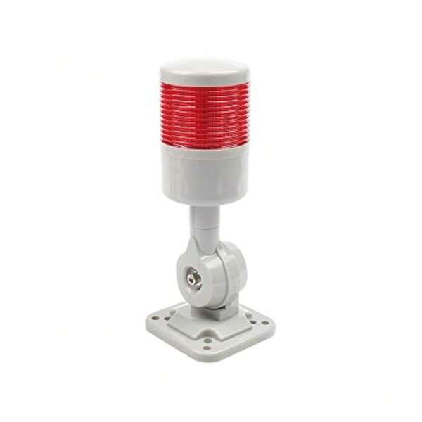 LUBAN - Luces LED para torre de señal, luces industriales de advertencia de señal, lámpara de torre de columna, luces Andon con base giratoria, luz constante/intermitente conmutable, 110 V CA 1 nivel