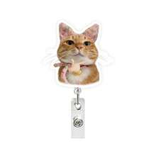 1pc Funny Cat Acrylic Retractable Badge Reel, Medical Badge Holder, ID Card Holder, Gift For Cat Lovers - Multi-color a - View 13