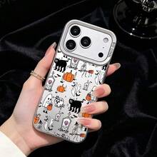 Halloween Ghost Pattern For IPhone 17 Air 16 15 14 13 12 11 Pro Max Plus Shockproof Plating Matte Cover Phone Case FJVT - 006 - 查看 3