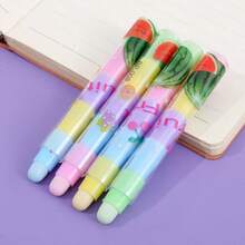Creative Detachable 5-Section Fruit Eraser, Bullet-Shaped Eraser, Cleans Cleanly, Back To School Essential, Portable Eraser For Art Sketching - A - View 2