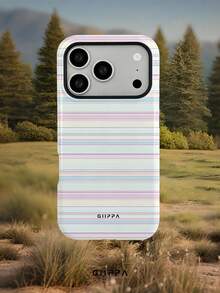 GIIPPA 1pc Pink Tone Horizontal Stripe Mixed Pattern Design, Phone 17 Pro Max Phone Case, Compatible With Phone 16 Pro Max, 15 Pro Max, 14 Pro Max, Korean Style High-End Fashion Fun Phone Case, Suitable For 11/12/13/14/15/16 Pro Max Plus, Elegant Design For Men And Women, Perfect Gift For Girlfriend On Christmas, Valentine's Day, Easter, Wedding Season And Birthday! - Multicolor - View 8
