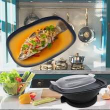 صينية بخار سيليكون، مناسبة ل- Thermomix TM7/TM5/TM6/TM31 صينية خبز سيليكون، اكسسوارات المطبخ، أجزاء واكسسوارات الخلاط - متعدد الألوان - مشاهدة 3