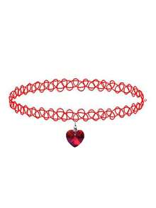 1 buah Kalung Liontin Hati dari Tali Pancing Buatan Tangan, Kalung Choker Modis Retro yang Dipersonalisasi untuk Wanita - MultiWarna - View 21