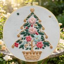 1PC 15*15cm/5.9*5.9in 20*20cm/7.9*7.9in,Plants, Insects, Animals Embroidery Kit, DIY Handmade Embroidery Set For Adult Beginners, Home Gift, Women's Sewing Gift, Including User Manual, Printed Pattern Fabric, Embroidery Frame, Needle And Thread. - Plants, Insects - View 6