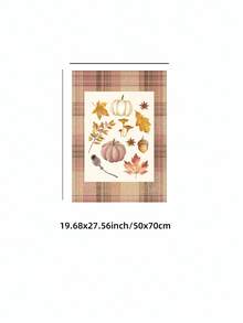 1pc Frameless Rustic Fall Plaid Pumpkin Harvest Wall Art Dorm Gift - Multi-color - View 12
