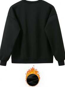 Trouble Maker Sweatshirt - Troublemaker Slogan Crewneck Sweat Shirt - 黑色 - 查看 2
