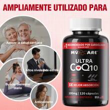 Suplemento de CoQ10 100 mg, CoQ10 Soluble en Agua y Grasa. Absorción Máxima Garantizada,antioxidante, beneficioso para la salud del corazón y la producción de energía, Suplemento de coenzima Q10 - MVPCARE 120 cápsulas blandas - Una botella - Ver 4