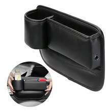 1 Peça Caixa de Armazenamento de Assento de Carro Multiuso com Porta-Copos, Caixa de Armazenamento do Console Central do Carro, Caixa Organizadora Feminina, Essencial para Viagens - A - Visão 1