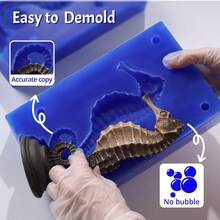 Blue Liquid Silicone Rubber 15A Soft 1:1 Mix Low Shrinkage High Tear Strength Mold Making 120g/250g/500g - A - View 7