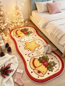 1pc Christmas Bell Rug, Decorative Carpet, Bedroom Decor, Small Rug, Carpet, Home Decor, Living Room Rug, Living Room Small Rug, Bedroom Carpet, Living Room Home Decor, Outdoor Rug, Washable Carpet - Multicolor 6 - View 2
