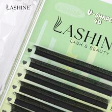 LASHINE 1盒12排 U型 YY 3D 4D 5D U型接睫毛 0.07mm 超柔軟平行預製扇形睫毛 D捲度 多款式 專業沙龍批發 - D - 查看 9