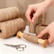 2mm 100m 天然黃麻繩 蝴蝶結手工 DIY 婚禮禮品包裝園藝縫紉派對手工裝飾配件 - 黃麻色 - 查看 11