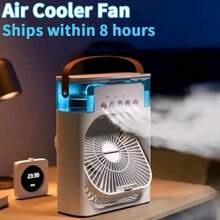 Mini Portable USB Air Conditioner With 5 Speeds, Humidifier And LED Light - Japan A Type Plug(100V) - View 1