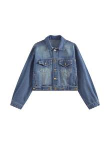 Women's New Denim Jacket, Hot-Selling Style, Autumn Blue Korean-Style Youthful Top - Blue - View 9