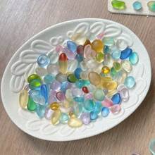 100/200g/Bag Sea Glass Stones | Colorful Small Pebbles From The Ocean - Random Colors & Patterns, Suitable For Fish Tank And Aquarium Landscapes, Creative DIY Home Decor, Vase Filler Decorative Stones, Christmas Tree Decoration - A - View 5