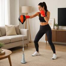 Professional Boxing Reaction Training Equipment With Adjustable Design, Boosts Agility And Response Skills For Daily Workout, Ideal For All Level Boxing Practitioners At Home - Red - View 2