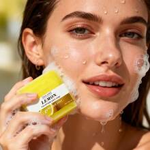 Handmade Lemon Facial And Body Cleansing Soap, Rich Lather, Suitable For All Genders - Lemon - View 2