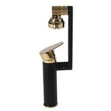 RIBASUBB Bathroom Faucet 360° Swivel Dual Function Sprayer Brass Black Gold Modern Lever Ceramic Valve - Black and Gold - View 9